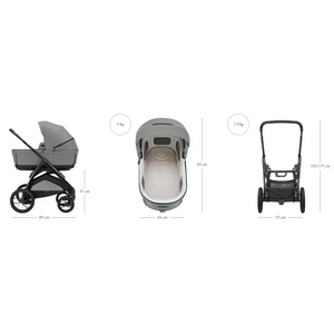 Inglesina Aptica XT 3-in-1 Travel System – Taiga Green | Lie-Flat Car Seat & 360° Base General Inglesina