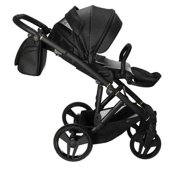 Junama Classic Black Pram – 2 in 1 Luxury Travel System Junama