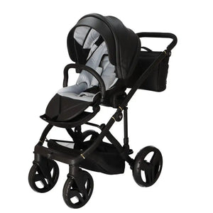 Junama Classic Black Pram – 2 in 1 Luxury Travel System Junama