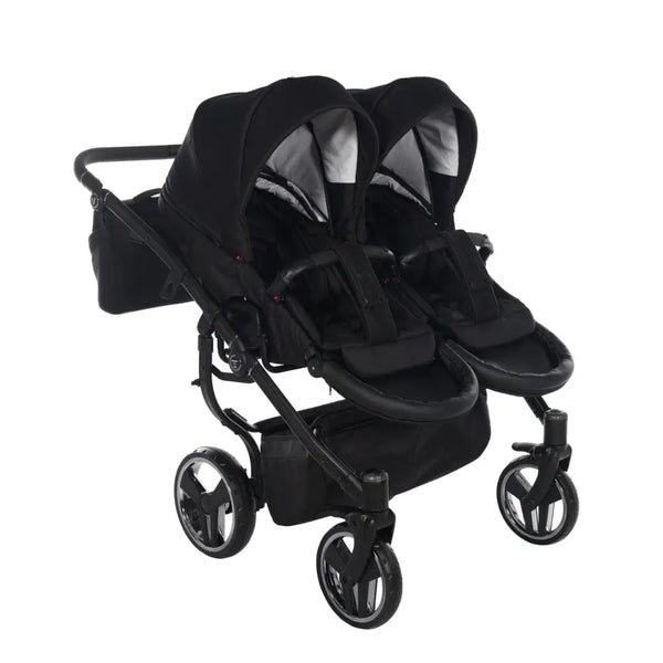 Junama Compact Double Stroller - Black and Gold Junama