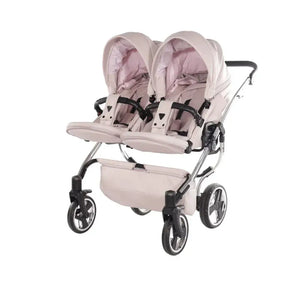 Junama Compact Double Stroller - Pink Leatherette Junama
