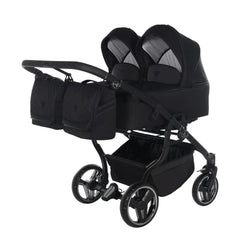 Junama Compact Double Twin Stroller - Black Junama