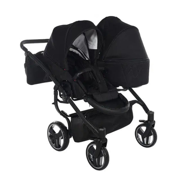 Junama Compact Double Twin Stroller - Black Junama