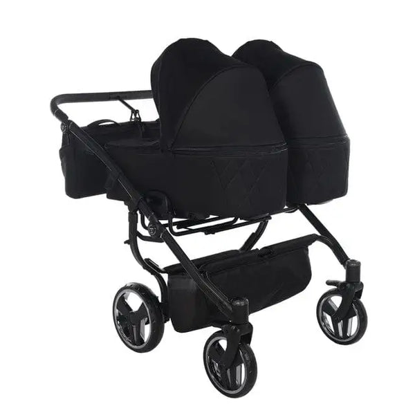 Junama Compact Double Twin Stroller - Black and Gold Junama