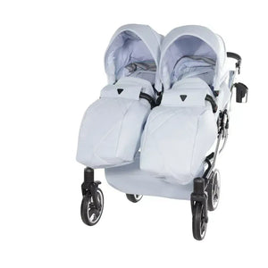 Junama Compact Twin Stroller - Blue Leatherette Junama