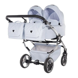 Junama Compact Twin Stroller - Blue Leatherette Junama