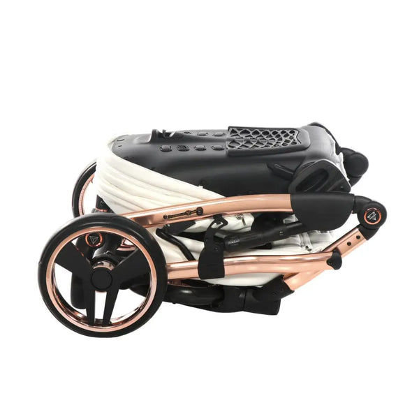 Junama Diamond 2 in 1 Pram - Flou Individual White & Rose Gold Junama