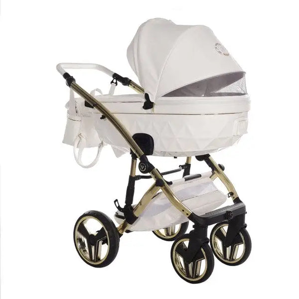 Junama Diamond 4 in 1 Travel System with Isofix - Candy White & Gold Junama