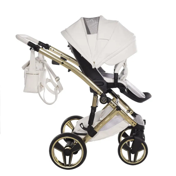 Junama Diamond 4 in 1 Travel System with Isofix - Candy White & Gold Junama