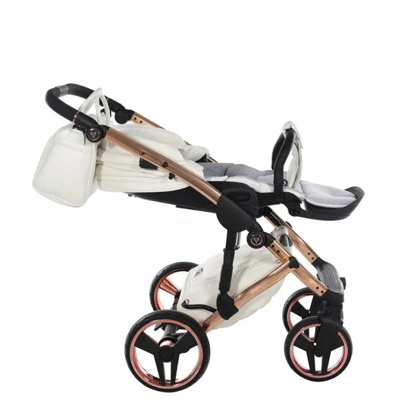 Junama Diamond 4 in 1 Travel System with Isofix - Flou Individual White & Rose Gold Junama