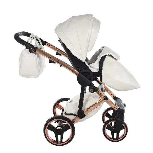 Junama Diamond 4 in 1 Travel System with Isofix - Flou Individual White & Rose Gold Junama