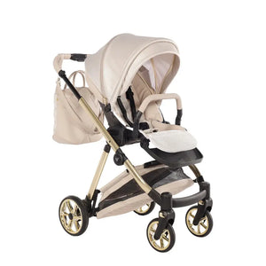 Junama Elegant Lamé Beige 3 in 1 Travel System With Isofix