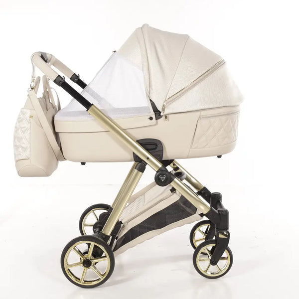 Junama Elegant Lamé Beige 3 in 1 Travel System With Isofix