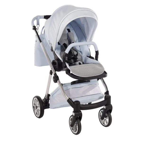 Junama Elegant Lamé Blue 3 in 1 Travel System Junama