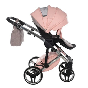 Junama Handcraft Diamond Pram – 2 in 1 Luxury Glitter Pink Travel System Junama