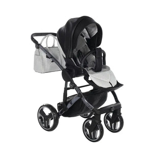 Junama Handcraft Diamond Pram – 3 in 1 Luxury Glitter Black Travel System Junama