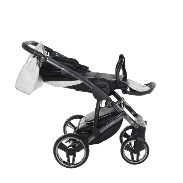 Junama Handcraft Diamond Pram – 3 in 1 Luxury Glitter Black Travel System Junama