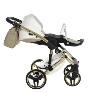 Junama Handcraft Diamond Pram – 3 in 1 Luxury Glitter Gold Travel System Junama
