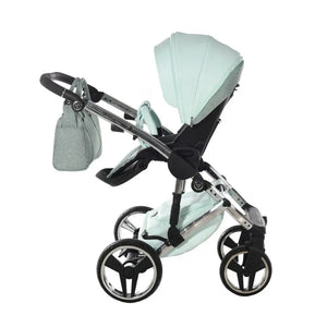 Junama Handcraft Diamond Pram – 3 in 1 Luxury Glitter Mint Travel System Junama