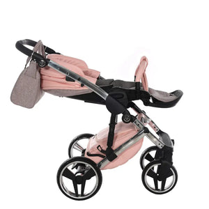 Junama Handcraft Diamond Pram – 3 in 1 Luxury Glitter Pink Travel System Junama