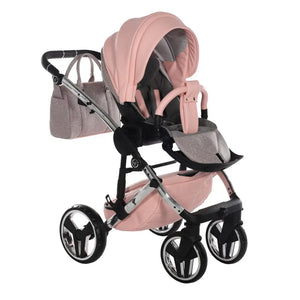 Junama Handcraft Diamond Pram – 3 in 1 Luxury Glitter Pink Travel System Junama