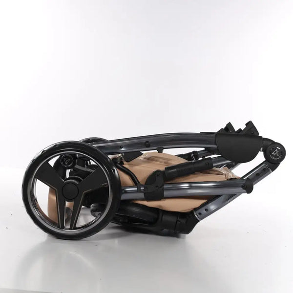 Junama Handcraft Diamond Pram With Isofix Base – 4 in 1 Luxury Camel Travel System Junama