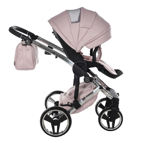 Junama Handcraft Enzo Pink Pram – 2 in 1 Luxury Travel System Junama