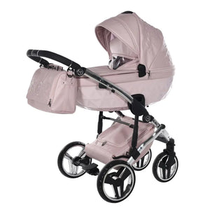 Junama Handcraft Enzo Pink Pram – 2 in 1 Luxury Travel System Junama