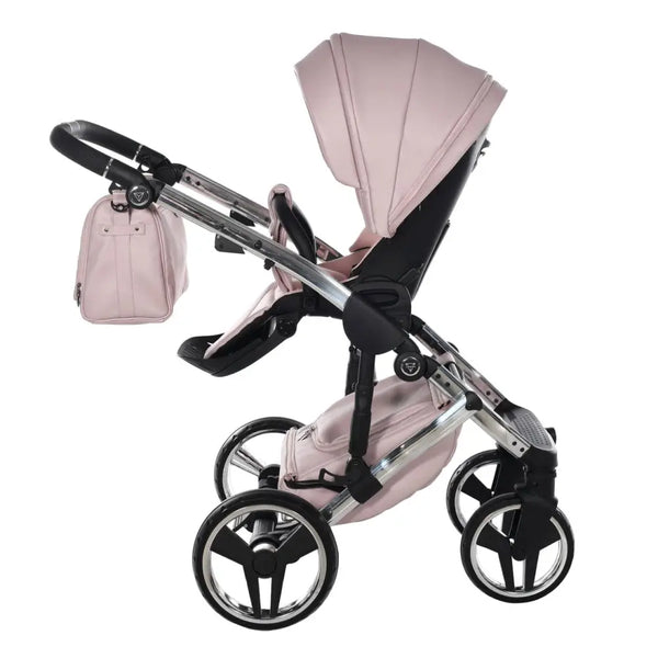 Junama Handcraft Enzo Pink Pram – 2 in 1 Luxury Travel System Junama