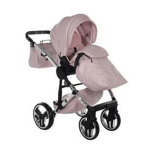 Junama Handcraft Enzo Pink Pram – 2 in 1 Luxury Travel System Junama