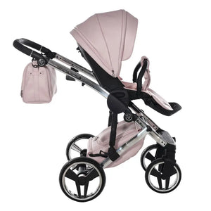 Junama Handcraft Enzo Pink Pram – 2 in 1 Luxury Travel System Junama