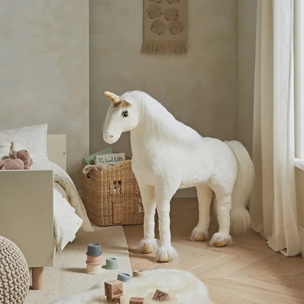 Large Free Standing Unicorn - White Cuddle Co