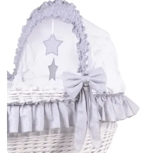 MJ Marks Cloud & Stars Wicker Crib with Bedding  Mj Marks   