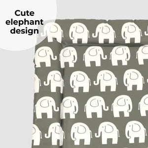 My Babiie Changing Mat - Grey Elephants