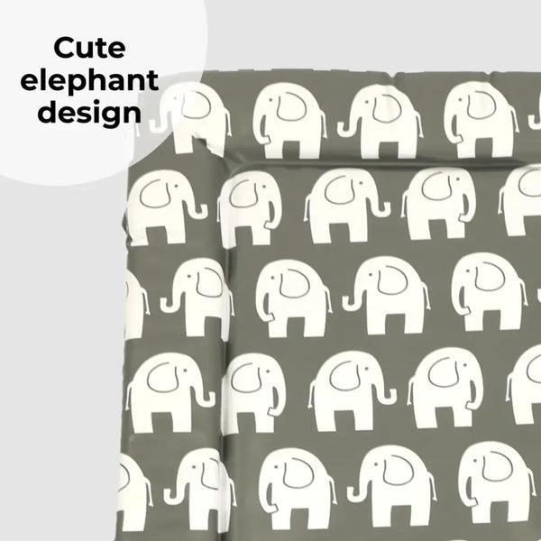 My Babiie Changing Mat - Grey Elephants