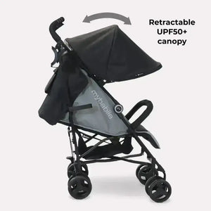 My Babiie General My Babiie MB02 Plus Lightweight Stroller including Rain cover  - Black and Grey