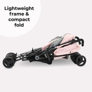 My Babiie MB02 Plus Lightweight Stroller including Rain Cover - Pink and Grey General My Babiie
