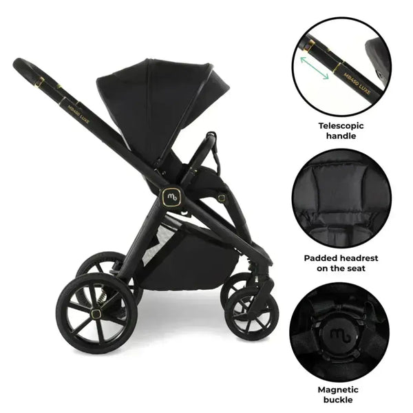 My Babiie MB450 Luxe 2-in-1 Travel System – Black My Babiie