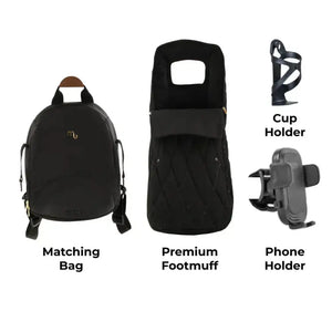 My Babiie MB450 Luxe 3-in-1 Travel System – Black My Babiie