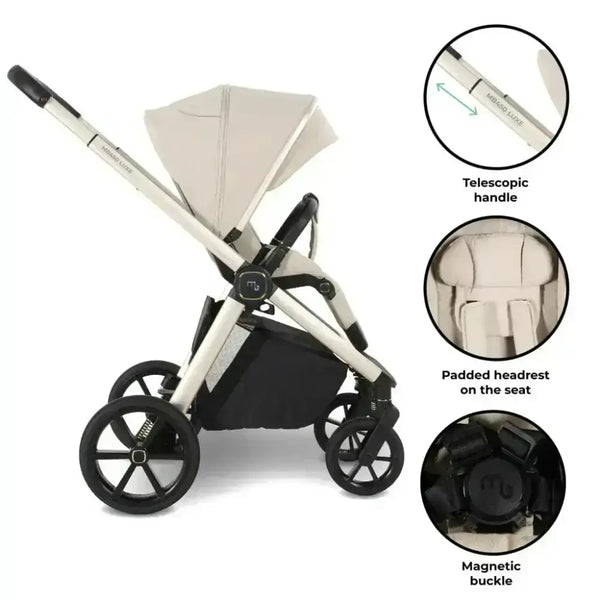My Babiie My Babiie MB450 Luxe 3-in-1 Travel System with Isofix– Feather