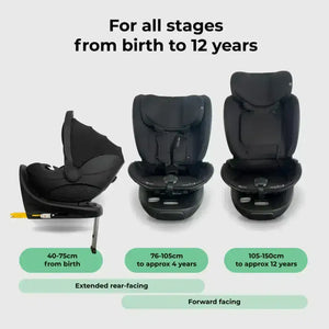 My Babiie MB450 Luxe 3-in-1 Travel System with Spin and Slide All Stages Bundle– Black My Babiie