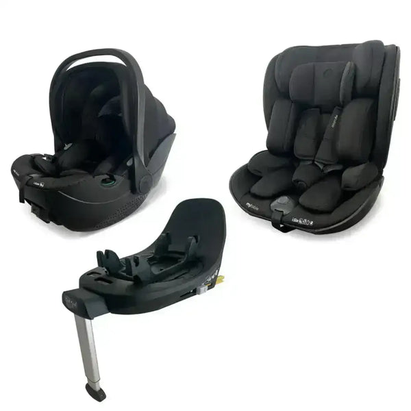 My Babiie MB450 Luxe 3-in-1 Travel System with Spin and Slide All Stages Bundle– Black My Babiie