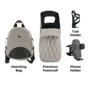 My Babiie MB450 Luxe 3-in-1 Travel System with Spin and Slide All Stages Bundle – Mink My Babiie