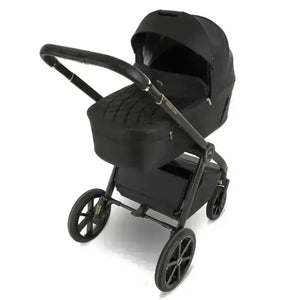 My Babiie MB450 Luxe 3-in-1 Travel System with Spin and Slide All Stages Bundle– Black My Babiie