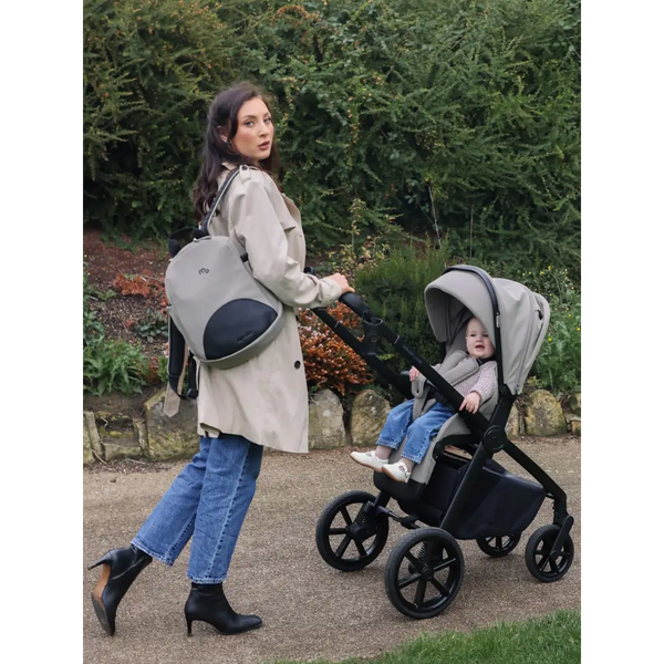 My Babiie MB450 Luxe 3-in-1 Travel System with Spin and Slide Car Seat and Isofix – Mink