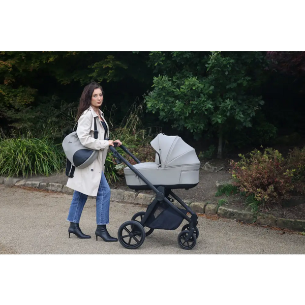 My Babiie MB450 Luxe 3-in-1 Travel System with Spin and Slide Car Seat and Isofix – Mink