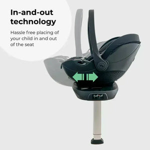 My Babiie MB450 Luxe 3-in-1 Travel System with Spin and Slide Car Seat and Isofix– Black My Babiie