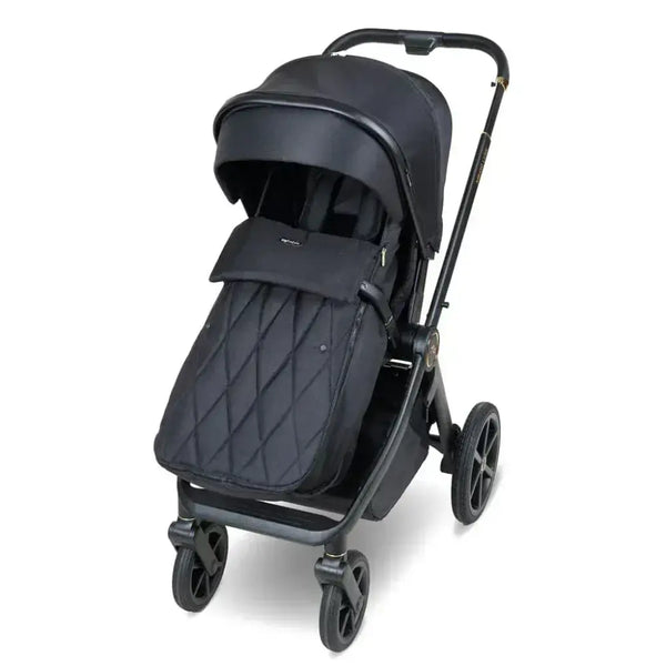 My Babiie MB450 Luxe 3-in-1 Travel System with Spin and Slide Car Seat and Isofix– Black My Babiie