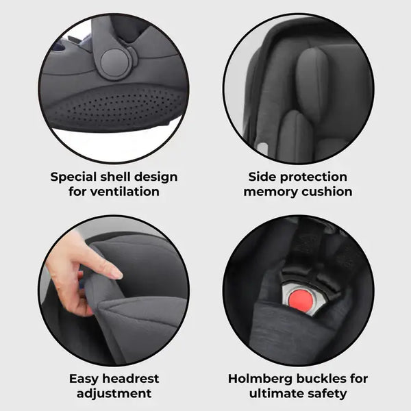 My Babiie MB450 Luxe 4-in-1 Travel System with Spin & Slide ISOFIX Base – Cookie (Exclusive)