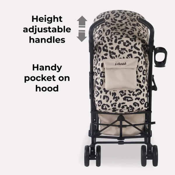 My Babiie MB51 Plus Stroller with Raincover - Fawn Leopard General My Babiie